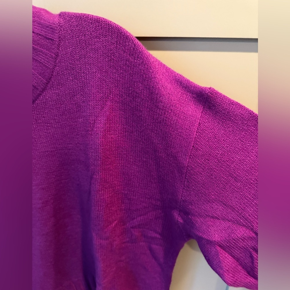 NWT GAP Vibrant Purple Ribbed Mock Neck Like Sweater SZ L - Picture 10 of 11